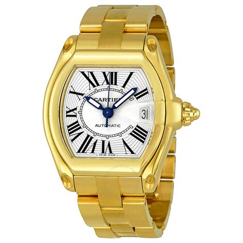 gold cartier mens watches|18 karat gold cartier watch.